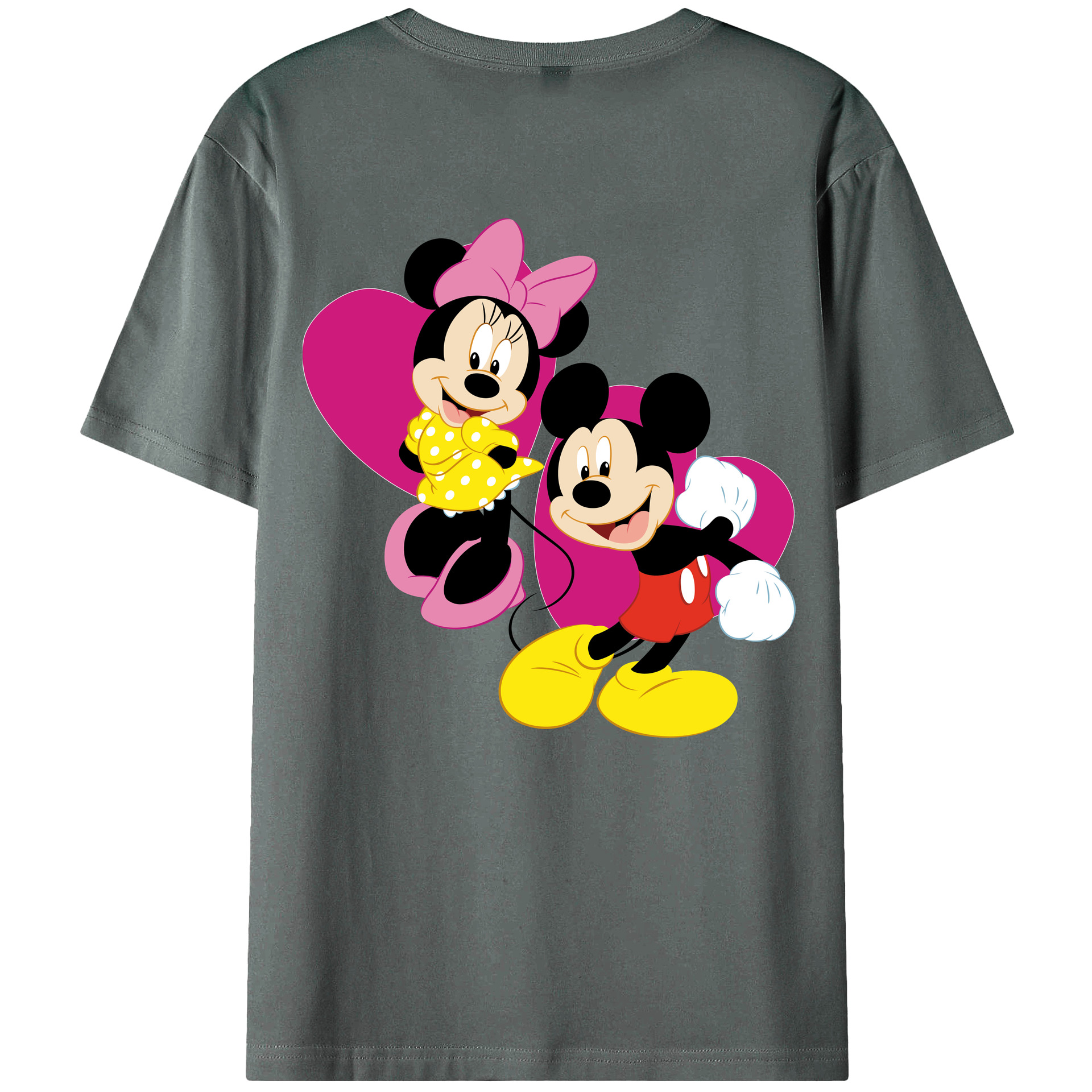 （画像用） ミッキーマウス Mickey Mouse 綿100％半袖Tシャツ（背面プリント）